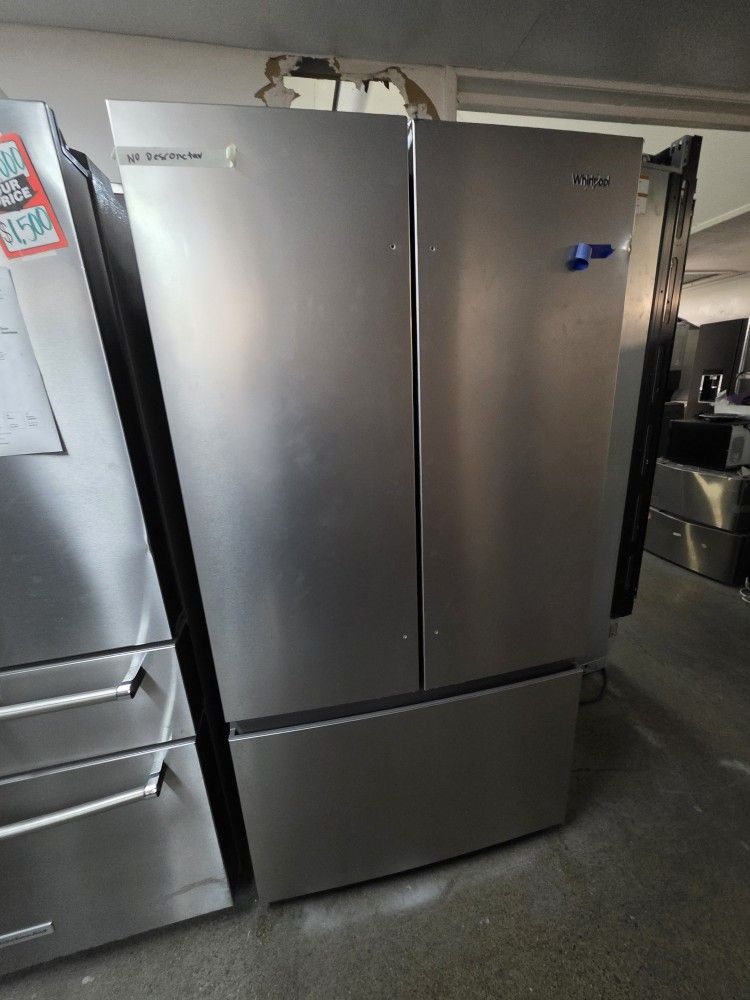 WHIRLPOOL FRENCH DOOR STAINLESS STEEL REFRIGERATOR 