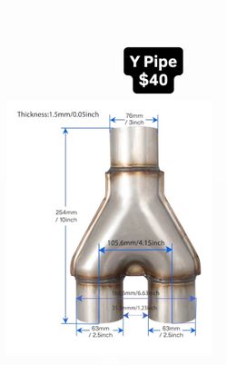 Y Pipe $40
