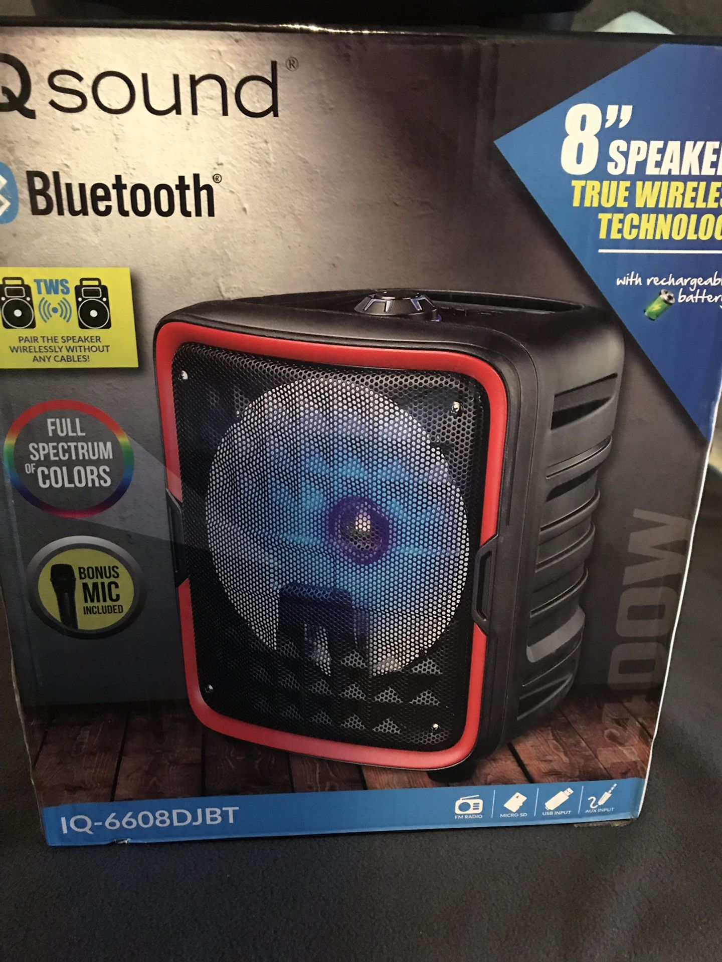 Bluetooth speaker radio fm USB SD card and microphone 🎤
