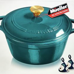 2 Pack Mueller DuraCast 6 Quart Dutch Oven Pot