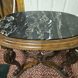Antique MARBLE end Table