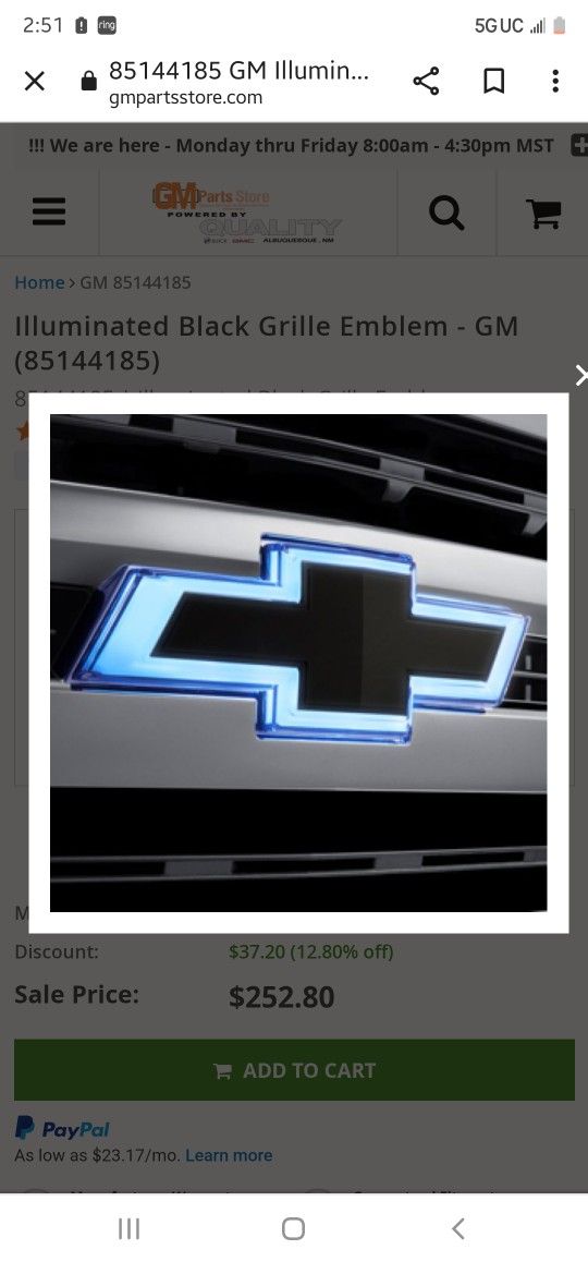 New LED Chevy Silverado  emblem 