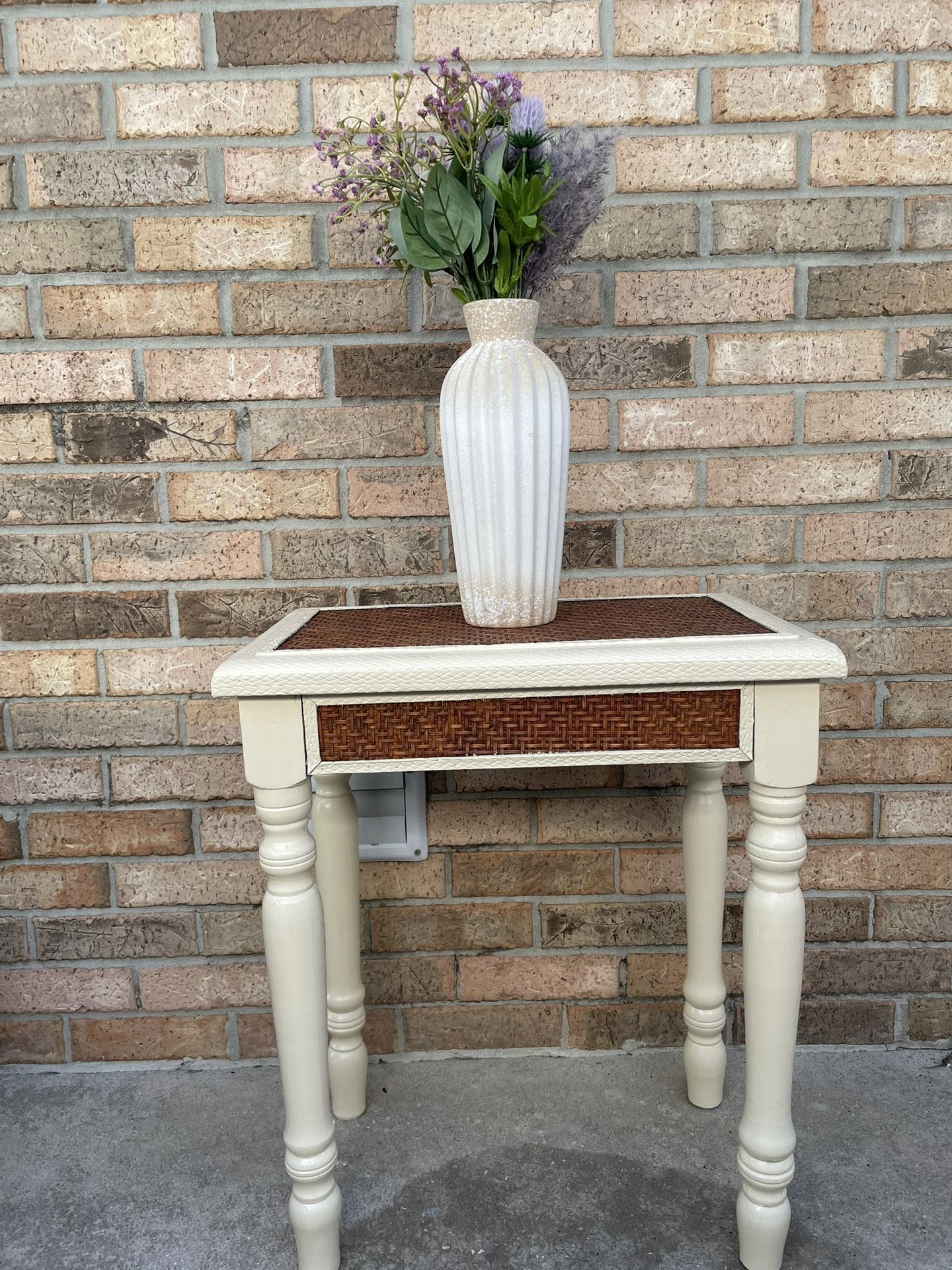 Wicker End Table