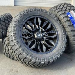 Brand New set Of 4 20" Jeep Wrangler Rubicon  Gladiator  JL JK Wheels 33" Off-road Tires 