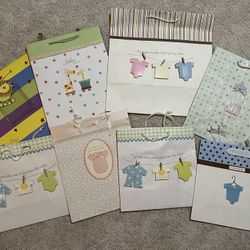 Baby Shower Gift Bags - Set Of 8