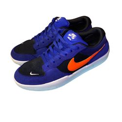Nike SB Force 58 Concord, Orange & Black Skate Shoes