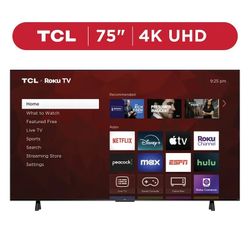 TCL 75" Class S4 (75S451) 4K UHD HDR Smart TV with Roku TV