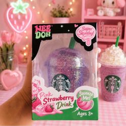 ✨🍓Grande Starbucks Strawberry Pink Squishy Cup ~Limited Edition ~