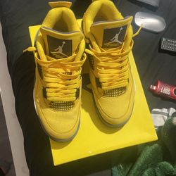 Jordan 4 Lighting, Used Once, Looking For Offers, But OBO $230, Retail Is $279, LMK Wit Offers