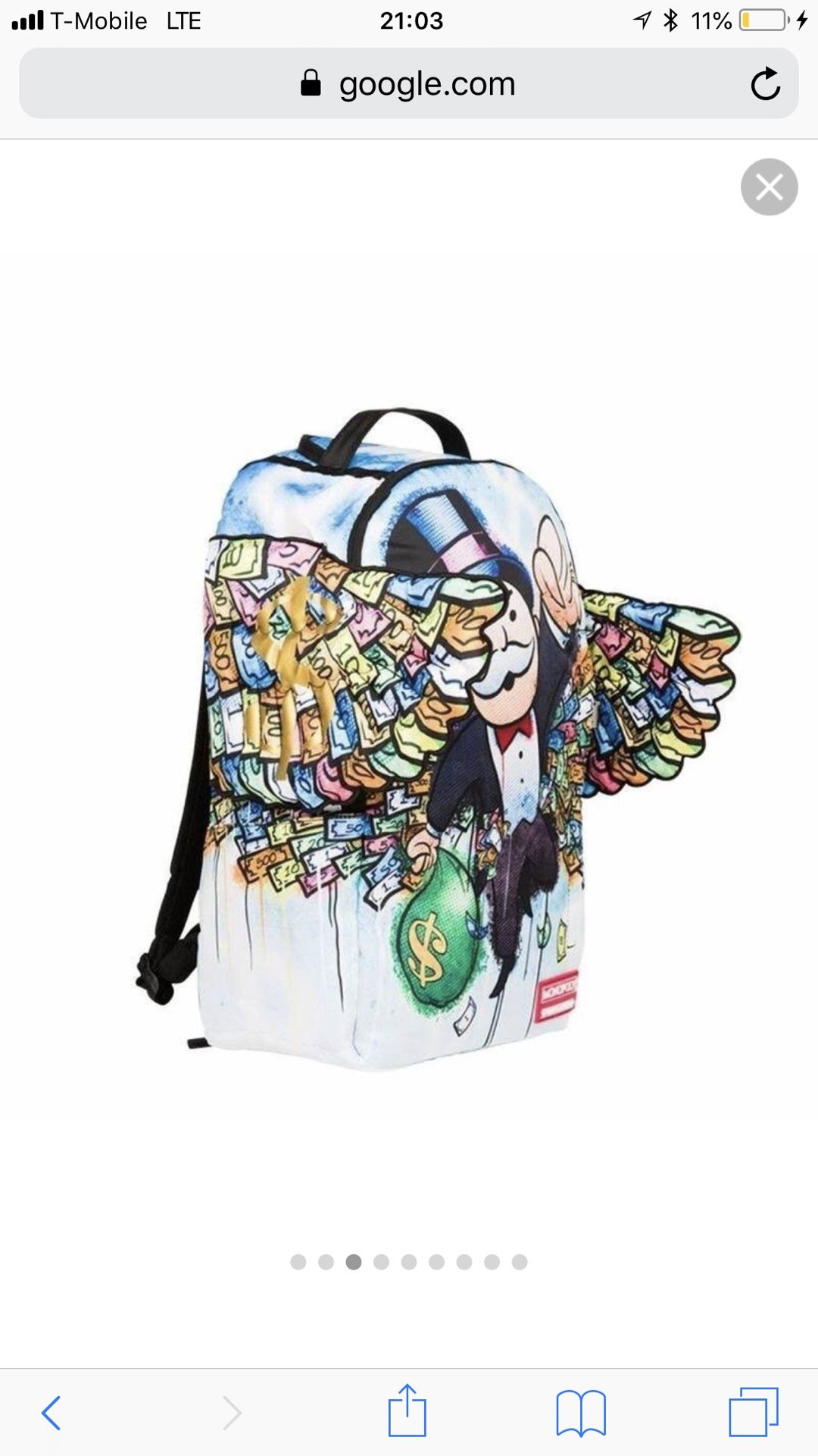 Sprayground backpack monopoly with Money Wings for Sale in Charlotte, NC -  OfferUp