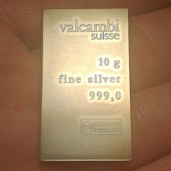 SALE 10g silver valcambi suisse 999,0 bar Fine Silver Bars
