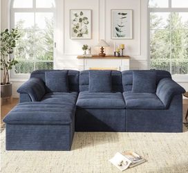 Black Cloud Sectional Couch 
