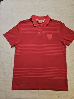 Official Puma Ferrari Polo Shirt Alonso/Massa Era Red Formula 1 Scuderia Large