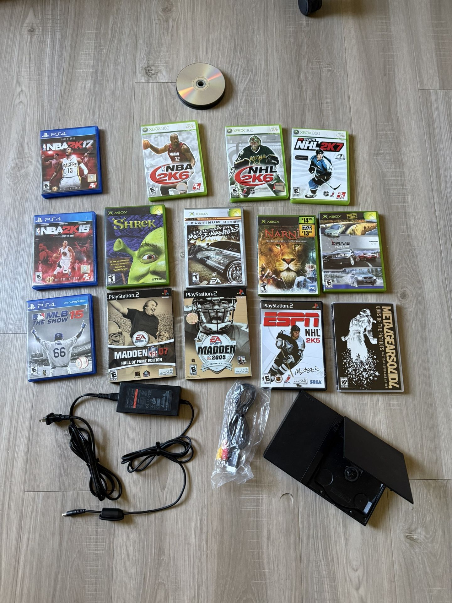 Video Game LOT- PlayStation 2 Console + Ps2 Games + Xbox Games + Xbox 360 Games + PS4 Games