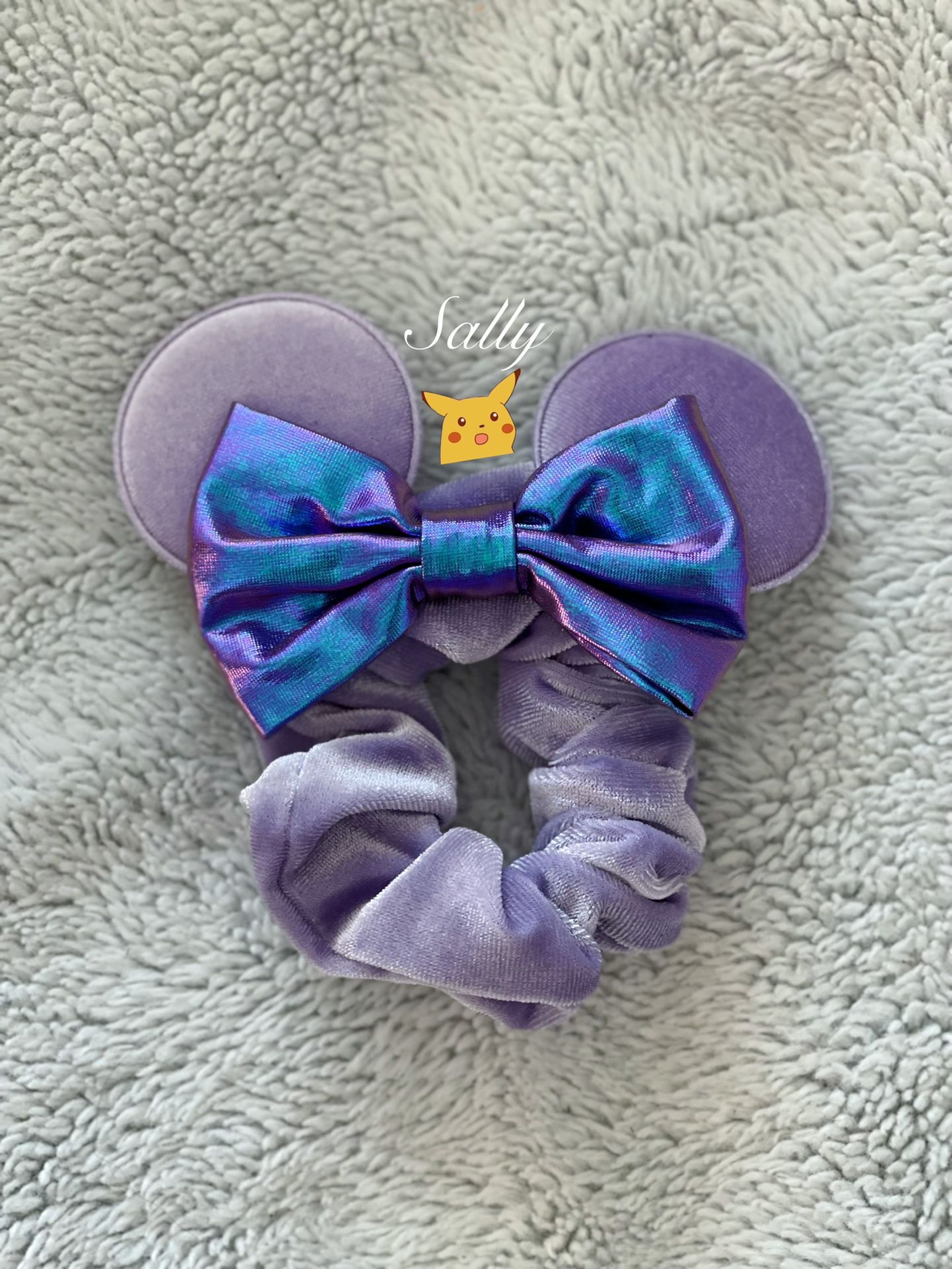 Disney Ears Scrunchie Shiny Purple