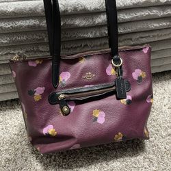 COACH Purse Purple Floral 