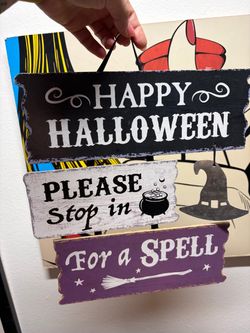 Happy Halloween Hanging Wood Sign
