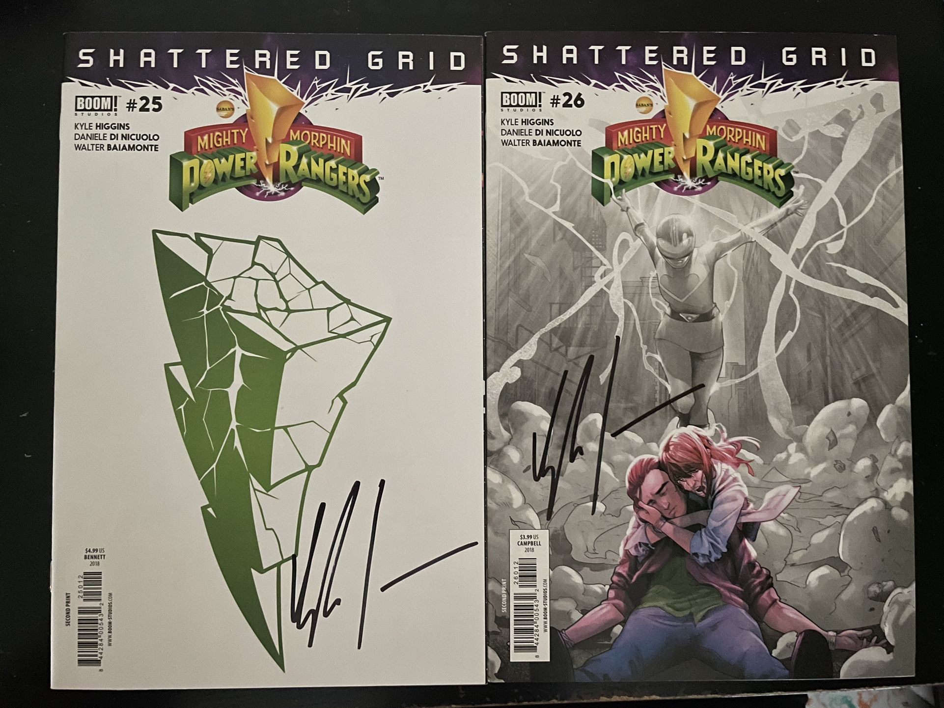 Mighty Morphin Power Rangers 25 & 26 Signed By Kyle Higgins