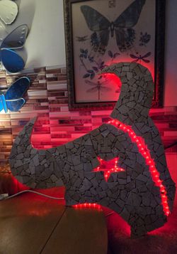 Mosaic Stone Flexing Arm LED Light Sculpture