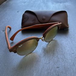Limited Edition Ray Ban ClubMaster Wood Orange Sunglasses