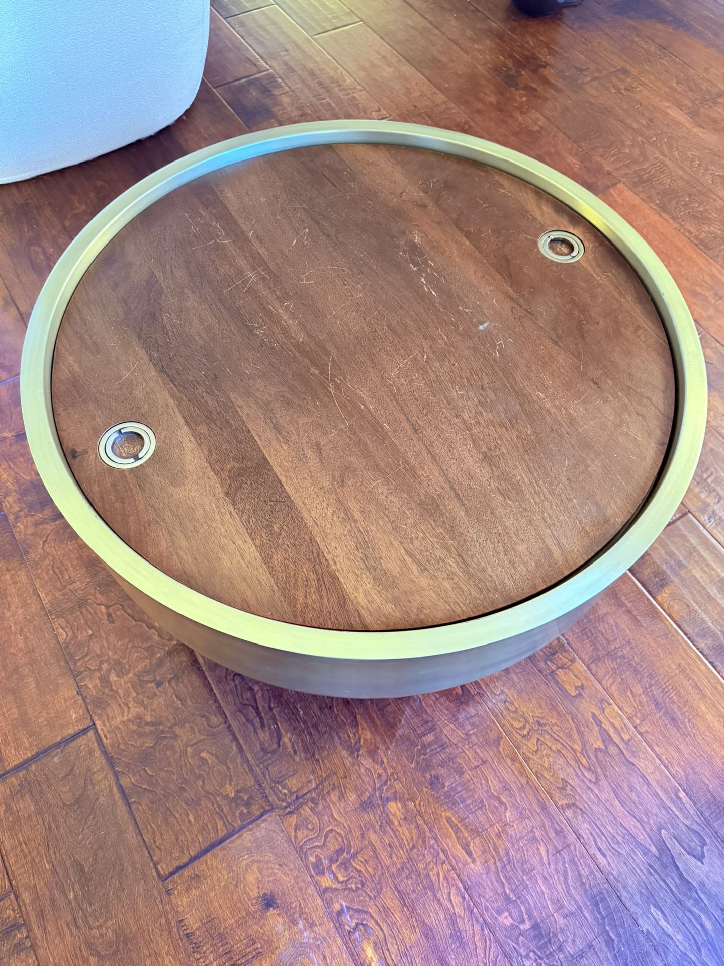 West Drum, Storage Coffee Table 32”