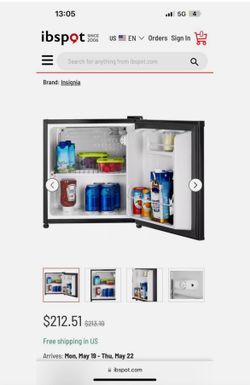 New Insignia™ - 1.7 Cu. Ft. Mini Fridge with ENERGY STAR Certification and lock- Black