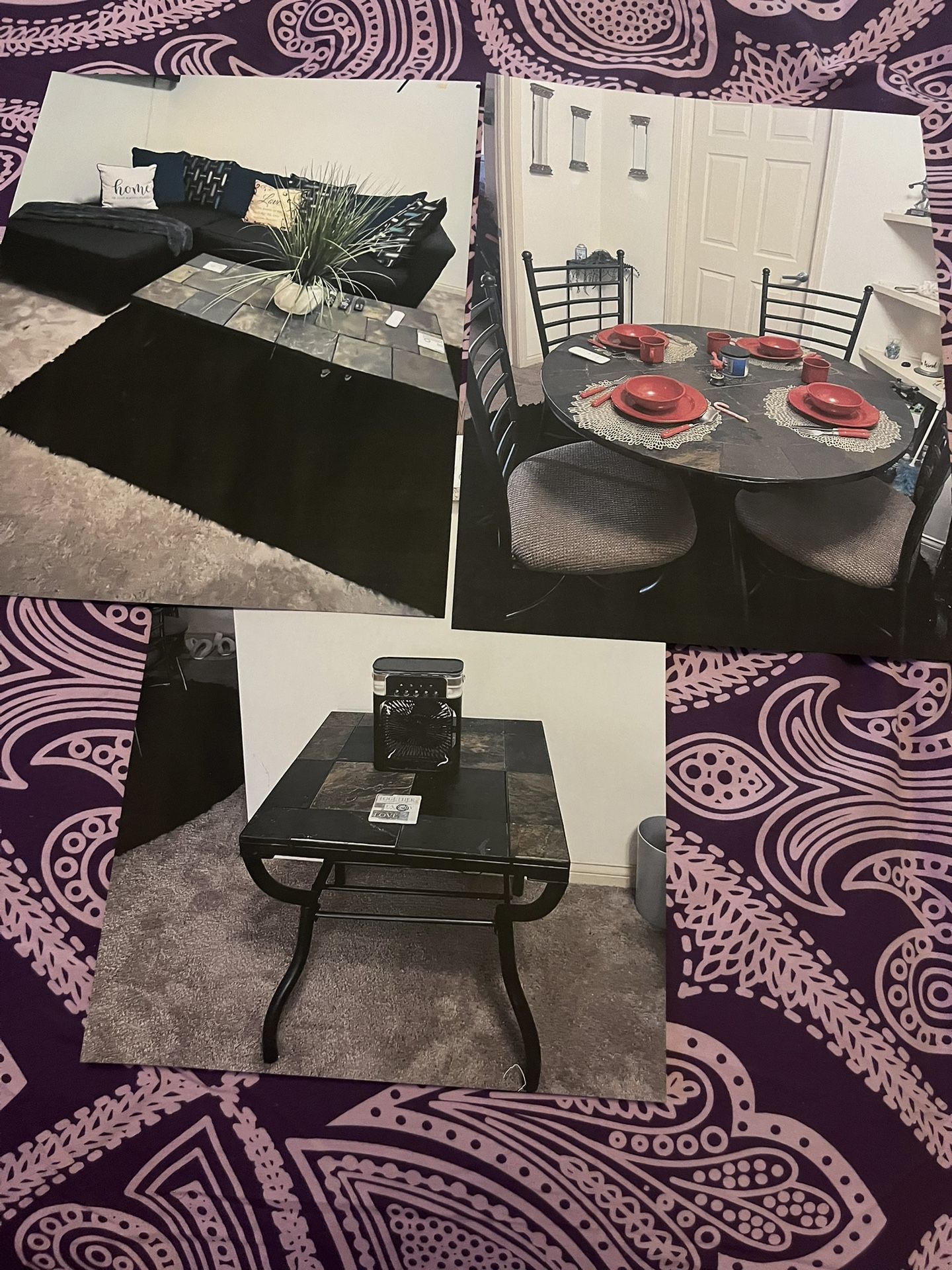 Furniture Turquoise, Black, Gray White