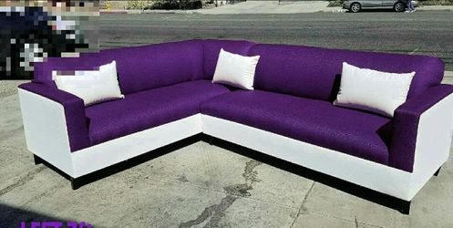 BRAND NEW 7x9ft SECTIONAL COUCHES sofas, PURPLE MICROFIBER COMBO  CUSTOM  MADE AVAILABLE