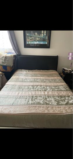 Six piece black bedroom set