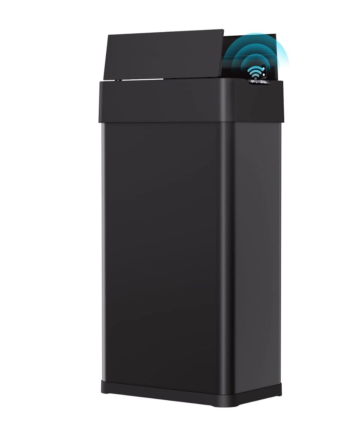 LAZY BUDDY 21 Gal Motion Sensor Trash Can 80L Stainless Steel Motion Sensor Garbage Bin, Touchless Brushed Wastebasket, W/Butterfly Black Smart Waste