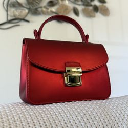 [ESTATE SALE] Red Purse (Solid Material)