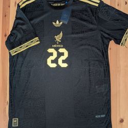 Mexico Jersey 2025 Black & Gold Chucky Lozano 