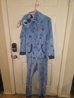 Disney Stitch Fleece One-Piece Pajama Onesie xl