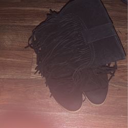 Black Fringe Boots