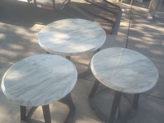 Three living room tables