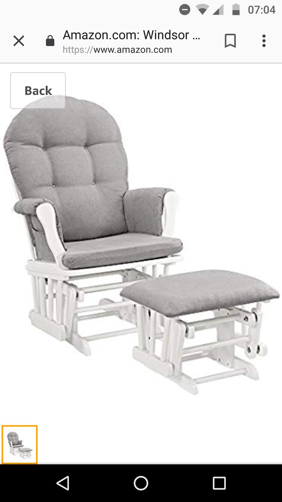 Rocking chair with ottoman