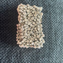 Large Rhinestone Bangle Bracelet With A Clasp