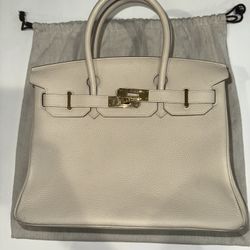 Hermès Birkin 25 Craie Togo Gold Hardware