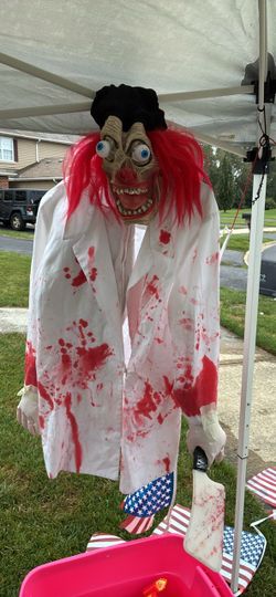 Life-Size Scary Clown Halloween Prop