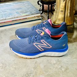 New Balance Womens Fresh Foam 680 V7 W680CB7 Blue Running Shoes Sneakers Sz 9.5B