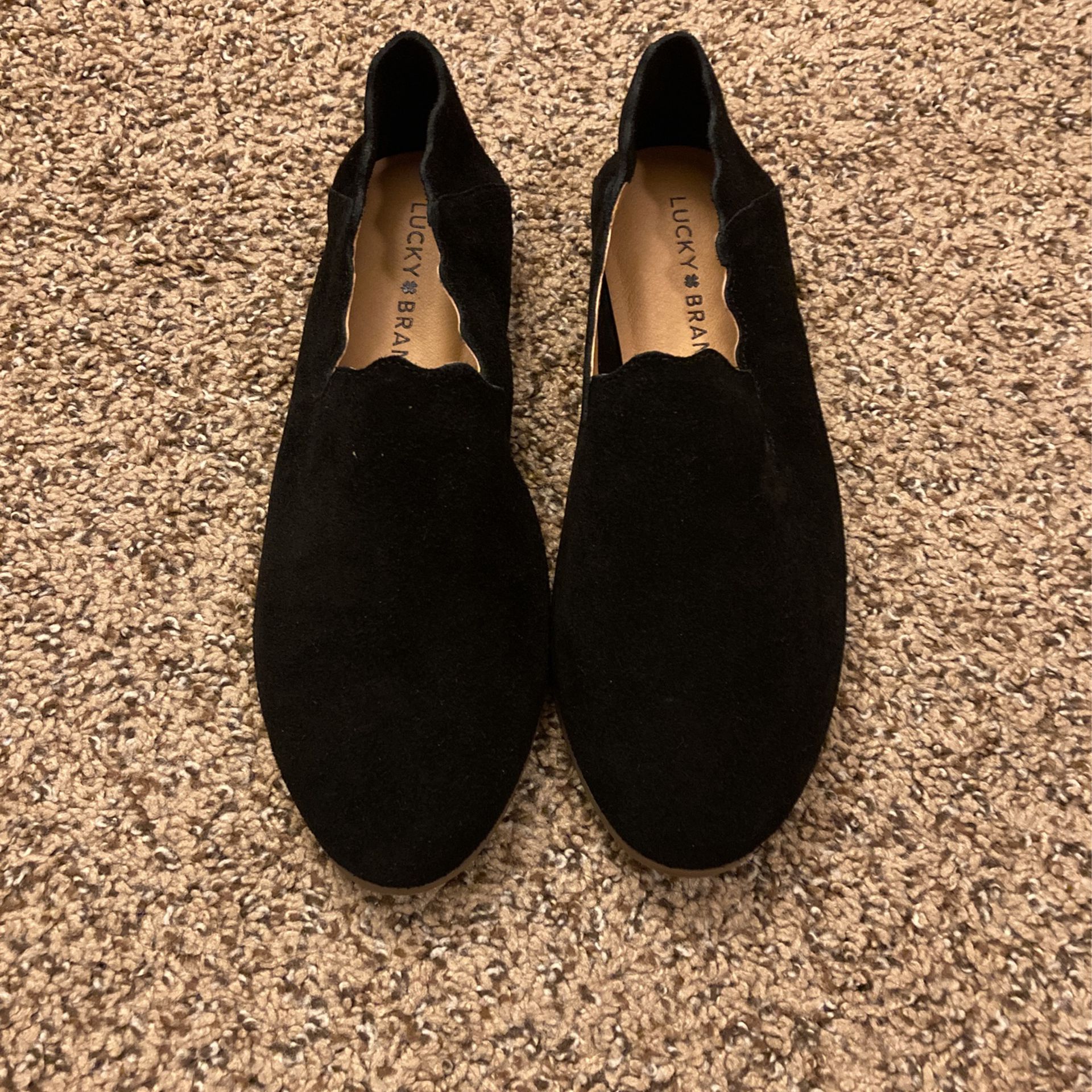Lucky Brand Black Suede Flats - Brand New