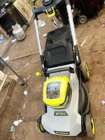 Cordless Battery Walk Behind Multi-Blade Self-Propelled Mower - (1) 6.0 Ah Batteries & Charger