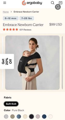 Ergobaby Embrace Newborn Baby Carrier