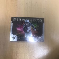 2020 PRIZM JOSH JACOBS FIREWORKS CARD