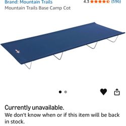 2 Mountain Trails Base Camp Cots Navy Blue