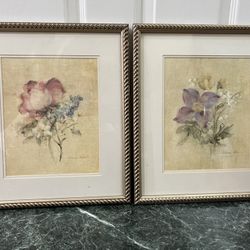 Pair Flower Prints 