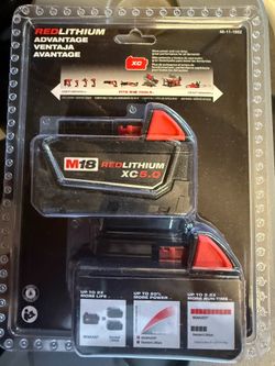 M18 18-Volt Lithium-Ion XC Extended Capacity 5.0 Ah Battery Pack (2-Pack)