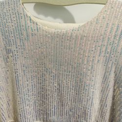 Sequin Gold/Cream Sequin Baby Doll Dress