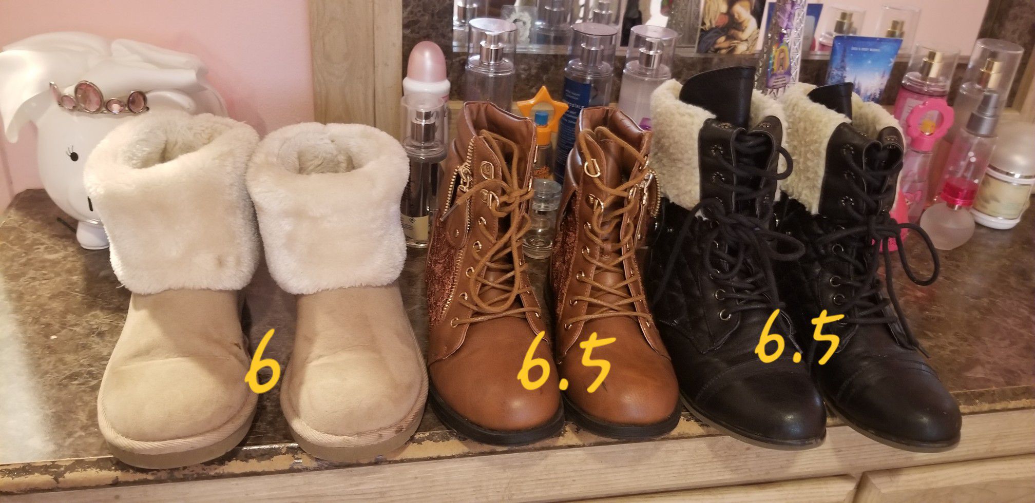 Girls boots 3 pairs