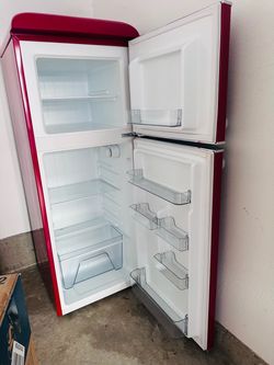Retro Red Top-Freezer Refrigerator